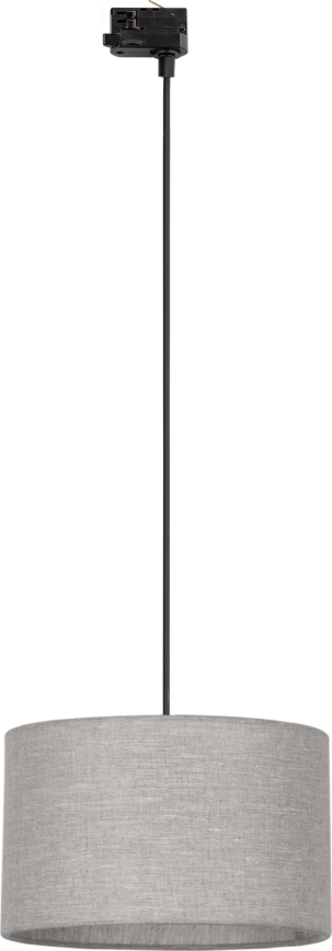 Lámpara colgante para sistema de rieles trifásico TRACER 1xE27/15W/230V diá. 38 cm negro/gris
