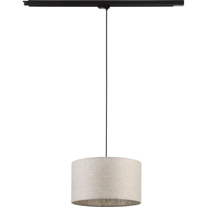 Lámpara colgante para sistema de rieles trifásico TRACER 1xE27/15W/230V diá. 38 cm negro/gris