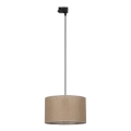 Lámpara colgante para sistema de rieles trifásico TRACER 1xE27/15W/230V diá. 38 cm negro/marrón