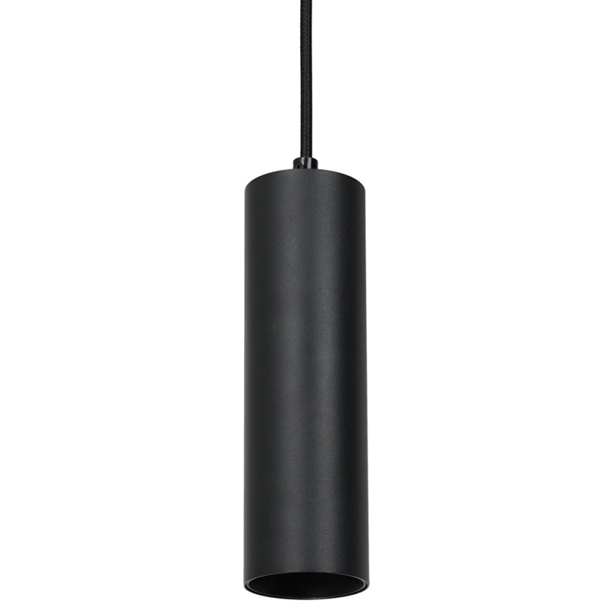 Lámpara colgante para sistema de rieles trifásicos PIPE 1xGU10/25W/230V negro