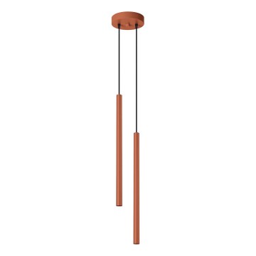 Lámpara colgante PASTELO 2xG9/8W/230V rojo