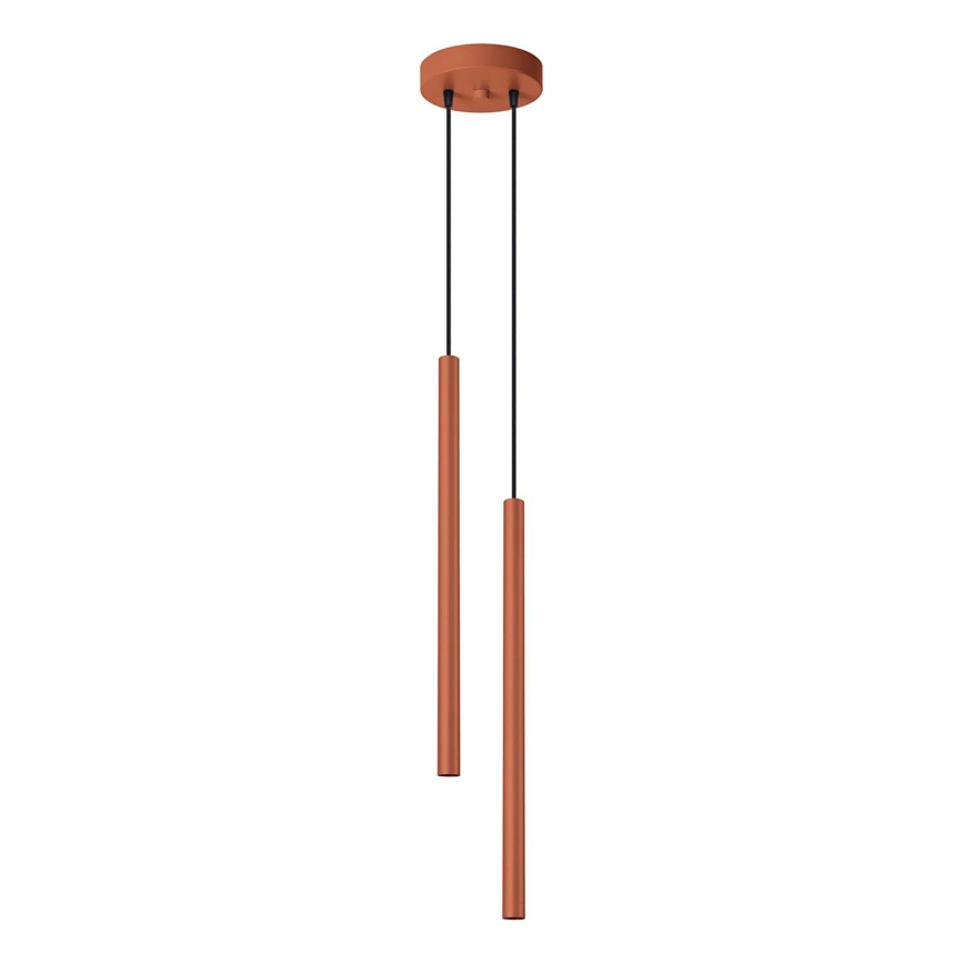 Lámpara colgante PASTELO 2xG9/8W/230V rojo