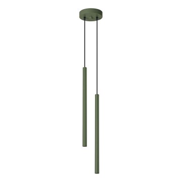 Lámpara colgante PASTELO 2xG9/8W/230V verde