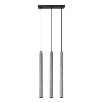 Lámpara colgante PASTELO 3xG9/8W/230V concreto