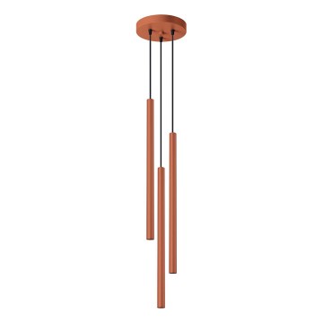 Lámpara colgante PASTELO 3xG9/8W/230V rojo