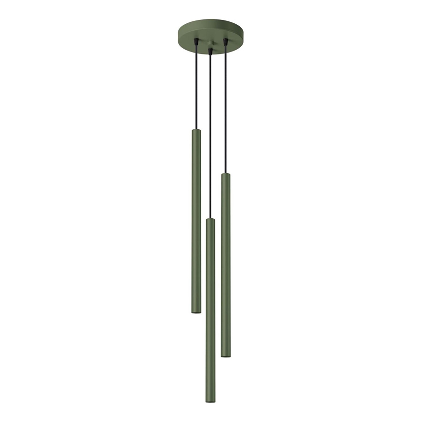 Lámpara colgante PASTELO 3xG9/8W/230V verde