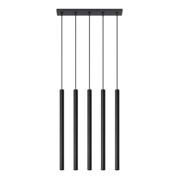 Lámpara colgante PASTELO 5 5xG9/12W/230V negro