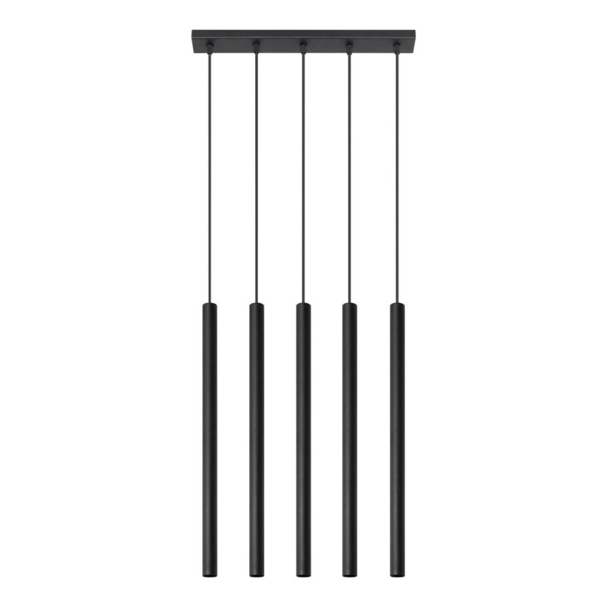 Lámpara colgante PASTELO 5 5xG9/12W/230V negro