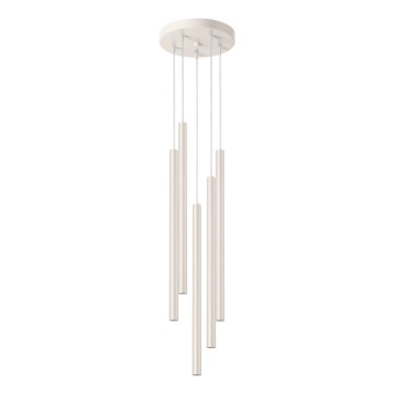 Lámpara colgante PASTELO 5xG9/8W/230V color crema