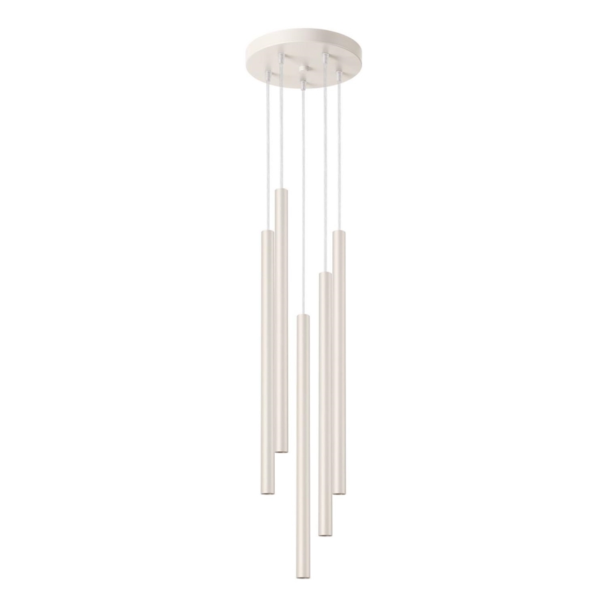 Lámpara colgante PASTELO 5xG9/8W/230V color crema