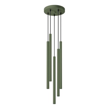 Lámpara colgante PASTELO 5xG9/8W/230V verde