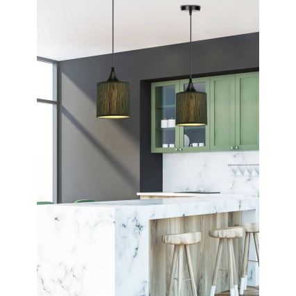 Lámpara colgante PATTI 1xE27/60W/230V diá. 15 cm Verde