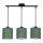 Lámpara colgante PATTI 3xE27/60W/230V Verde