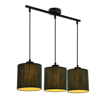 Lámpara colgante PATTI 3xE27/60W/230V Verde