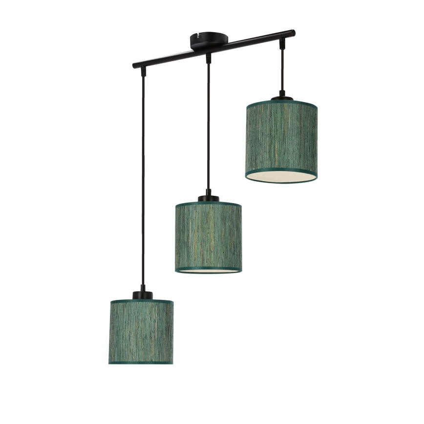 Lámpara colgante PATTI 3xE27/60W/230V Verde