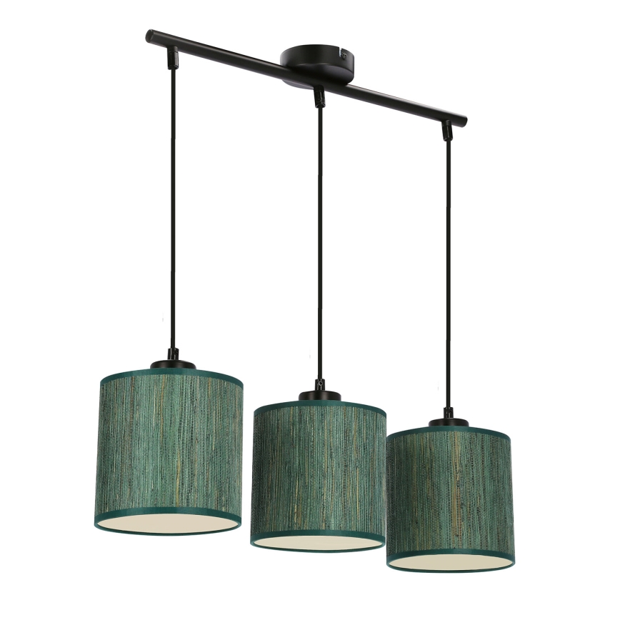 Lámpara colgante PATTI 3xE27/60W/230V Verde