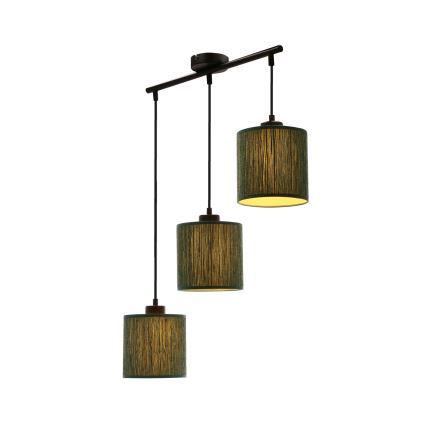 Lámpara colgante PATTI 3xE27/60W/230V Verde