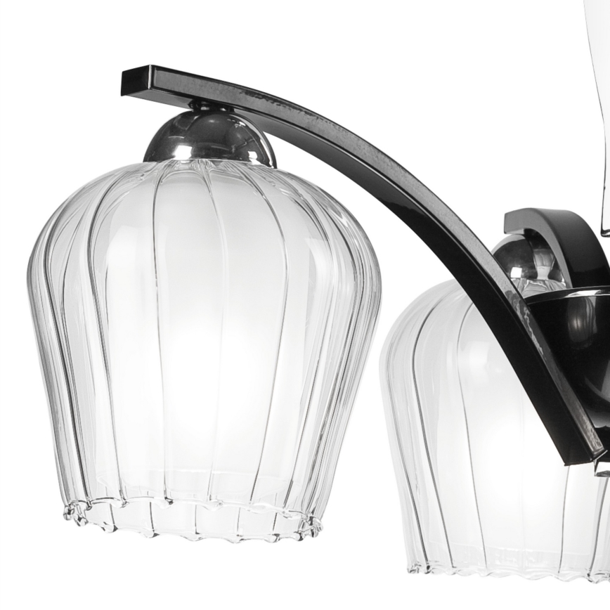 Lámpara colgante PAULA 3xE27/60W/230V negro