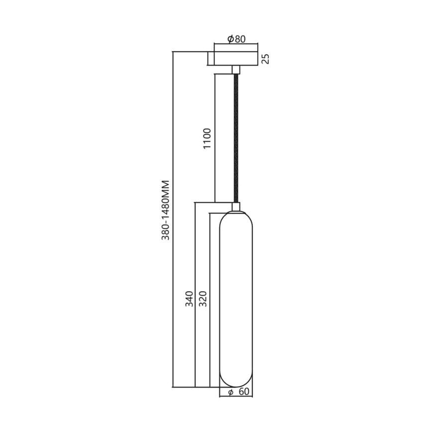 Lámpara colgante PAX 1xG9/9W/230V negro