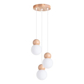 Lámpara colgante PEKKA 3xG9/8W/230V blanco
