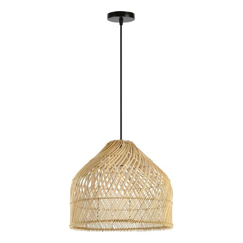 Lámpara colgante PELO 1xE27/40W/230V diá. 40 cm ratán