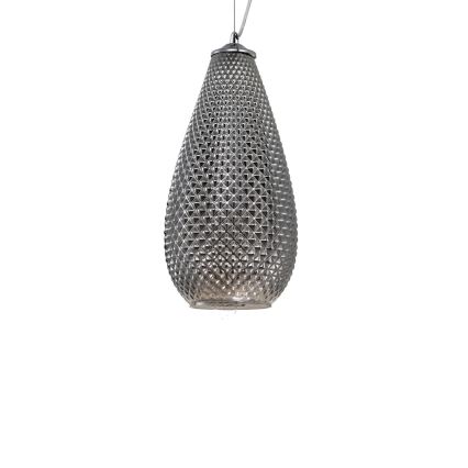 Lámpara colgante PETRA 1xE27/60W/230V gris