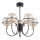 Lámpara colgante PETRA 5xE14/10W/230V negro/dorado