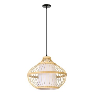 Lámpara colgante PINCHOS 1xE27/40W/230V diá. 40 cm bambú