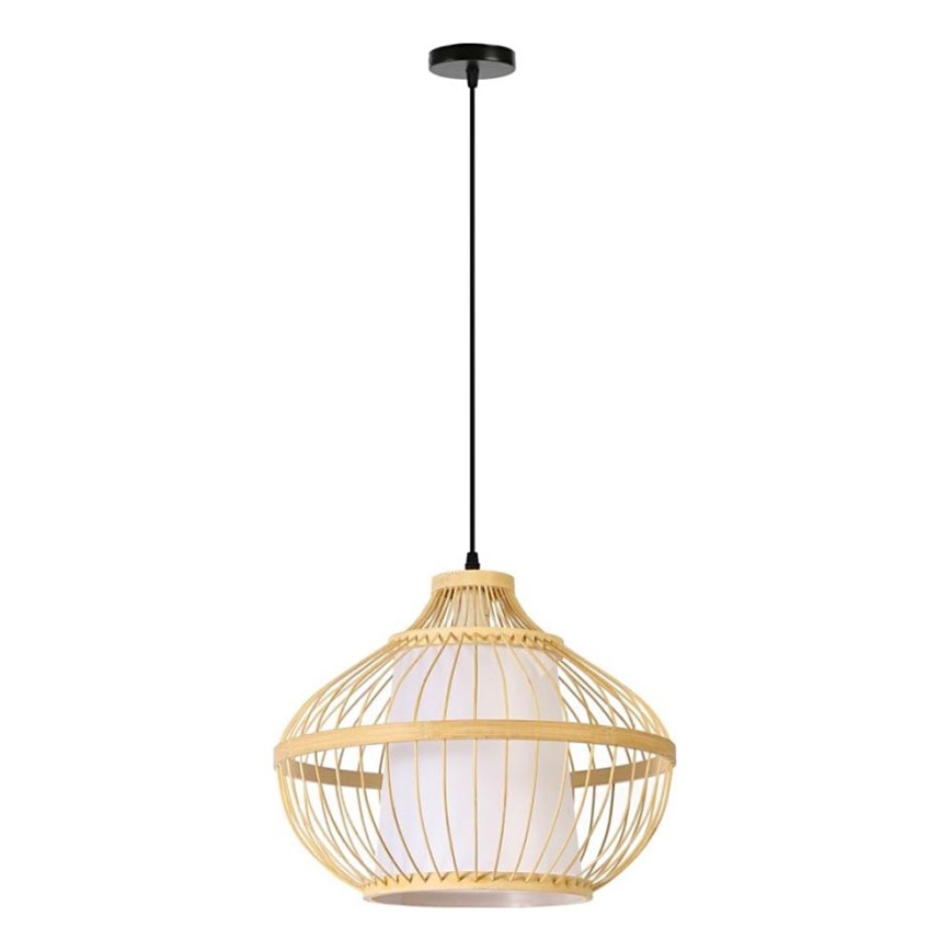 Lámpara colgante PINCHOS 1xE27/40W/230V diá. 40 cm bambú