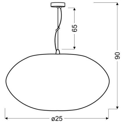 Lámpara colgante PINIA 1xE27/60W/230V