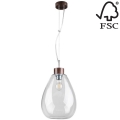 Lámpara colgante PIRO 1xE27/60W/230V - Certificado FSC