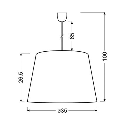 Lámpara colgante PLATINO 1xE27/60W/230V