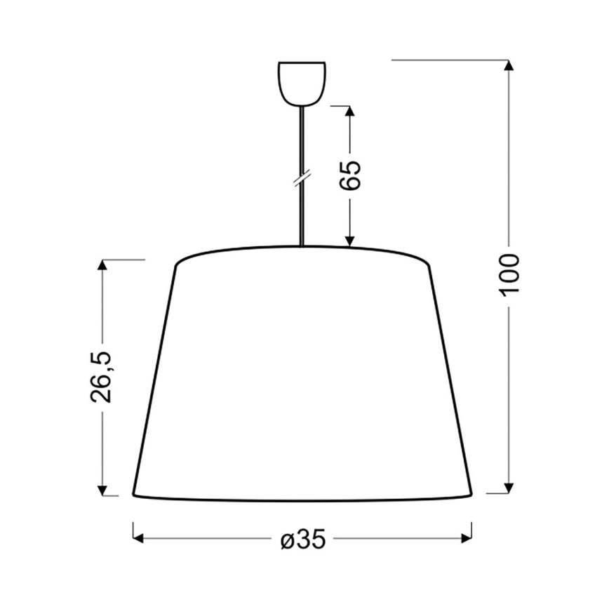 Lámpara colgante PLATINO 1xE27/60W/230V