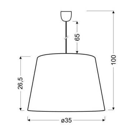 Lámpara colgante PLATINO 1xE27/60W/230V