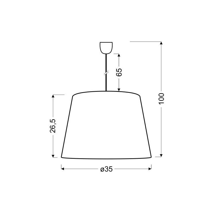 Lámpara colgante PLATINO 1xE27/60W/230V