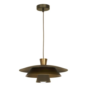Lámpara colgante PLATO 1xE27/15W/230V latón/dorado