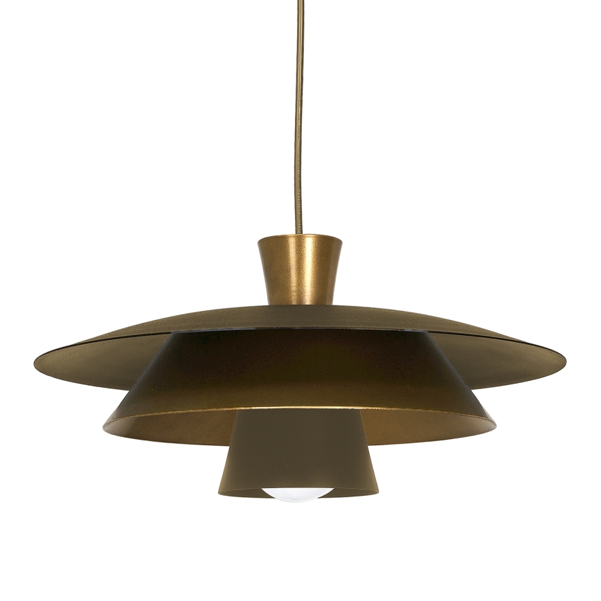 Lámpara colgante PLATO 1xE27/15W/230V latón/dorado