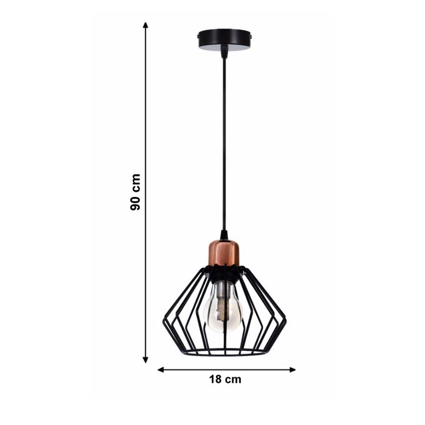 Lámpara colgante PORTO 1xE27/40W/230V