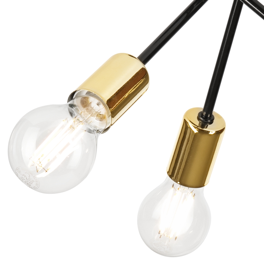 Lámpara colgante PRIYA 3xE27/15W/230V negro