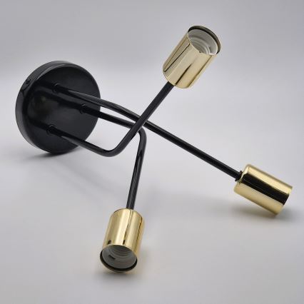 Lámpara colgante PRIYA 3xE27/15W/230V negro