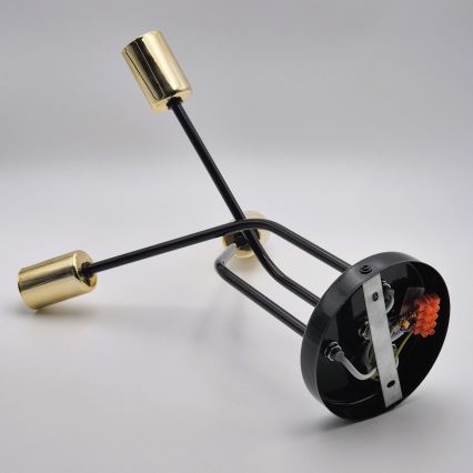 Lámpara colgante PRIYA 3xE27/15W/230V negro