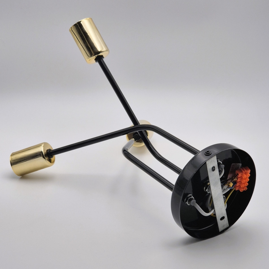 Lámpara colgante PRIYA 3xE27/15W/230V negro
