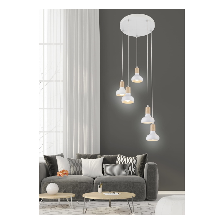 Lámpara colgante PUERTO 5xE14/40W/230V