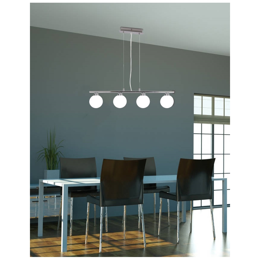 Lámpara colgante RAISA 4xG9/40W/230V cromo brillante