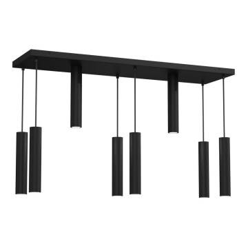 Lámpara colgante RAITO 8xGU10/8W/230V negro