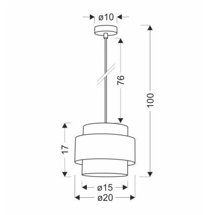 Lámpara colgante RATTAN 1xE27/40W/230V blanco/marrón