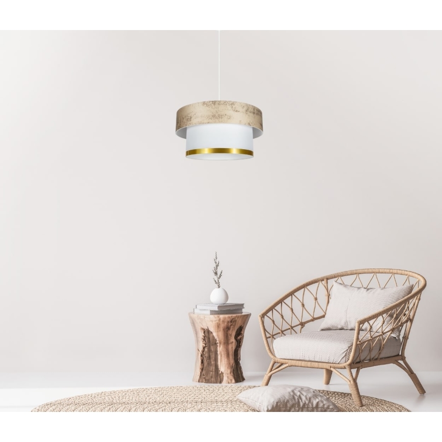 Lámpara colgante RESSA 1xE27/60W/230V dorado