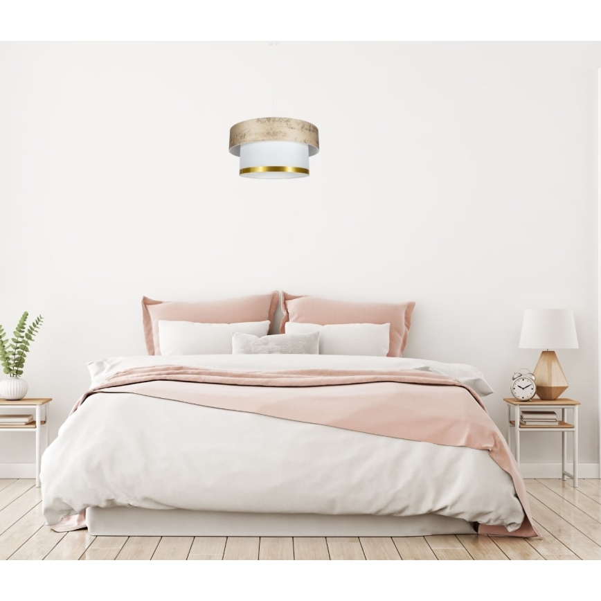 Lámpara colgante RESSA 1xE27/60W/230V dorado