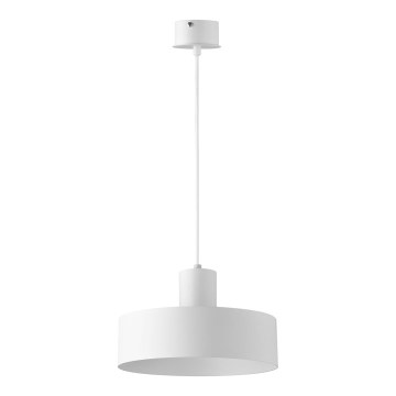 Lámpara colgante RIF 1xE27/60W/230V diá. 25 cm blanco