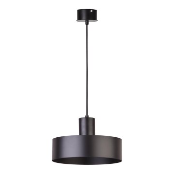 Lámpara colgante RIF 1xE27/60W/230V diá. 25 cm negro